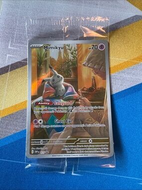 Mimikyu SVP 075 Pladean Fates ETB Full Art Holo SEALED PROMO Pokemon Card NM